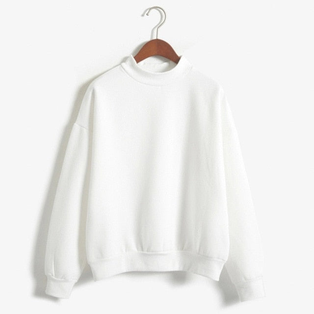 Covrlge Women's Thin Velvet Fashionable Long Sleeve Casual Sweatshirt Solid 10 Candy Colors Kawaii Sweatshirt Clothing WWW001