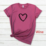 Heart Print T Shirt Women Short Sleeve O Neck Loose Tshirt 2020 Summer Women Tee Shirt Tops Camisetas Mujer