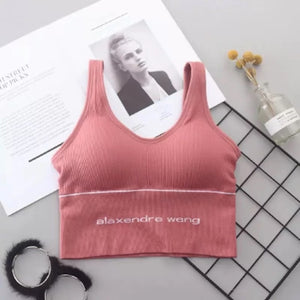 Seamless large size chest wrapping suspender plus size back tank top underwear bra gathering back fat mm sports tank top