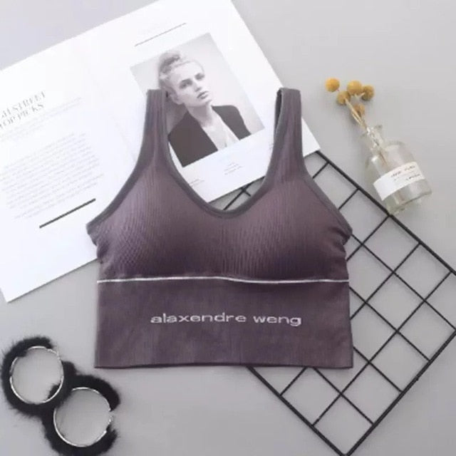 Seamless large size chest wrapping suspender plus size back tank top underwear bra gathering back fat mm sports tank top